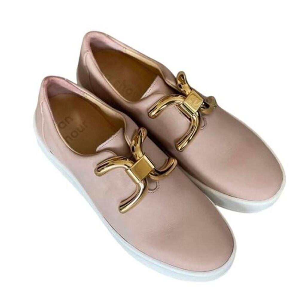 An Hour And A Shower Women's Slip On Knot Sneaker Blush Nude Pink 37 Minimalist